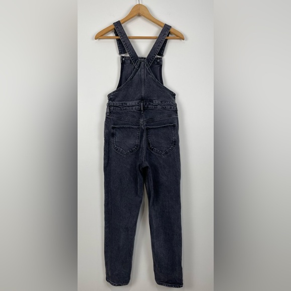 We the Free Women’s 27 Black Denim Overalls Adjustable Slim Leg - Picture 3 of 7